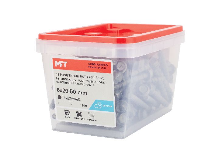 841132 - Betongskrue 6KT Fast Skive (c) 841132 - Betongskrue 6KT Fast Skive (c)